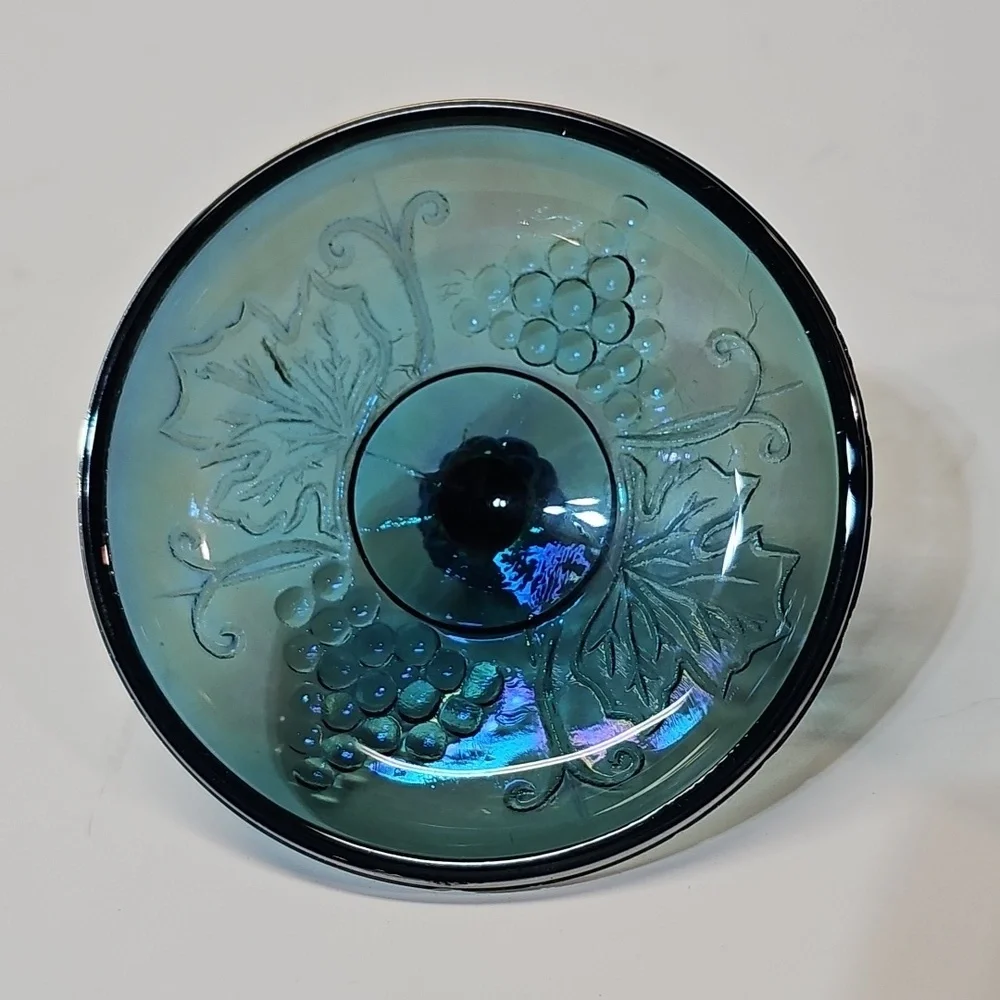 Vintage Indiana Glass Blue Carnival Glass 